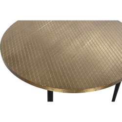 Mesa de Centro DKD Home Decor Glamour Negro Dorado Madera Metal 85 x 85 x 45 cm