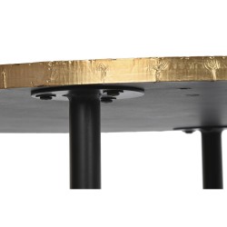 Mesa de Centro DKD Home Decor Glamour Negro Dorado Madera Metal 85 x 85 x 45 cm