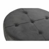 Reposapiés DKD Home Decor 80 x 80 x 38 cm Scandi Gris Madera Terciopelo Gris oscuro Velvet