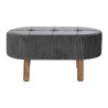 Banqueta DKD Home Decor  Gris Natural Gris oscuro Madera 80 x 46 x 38 cm