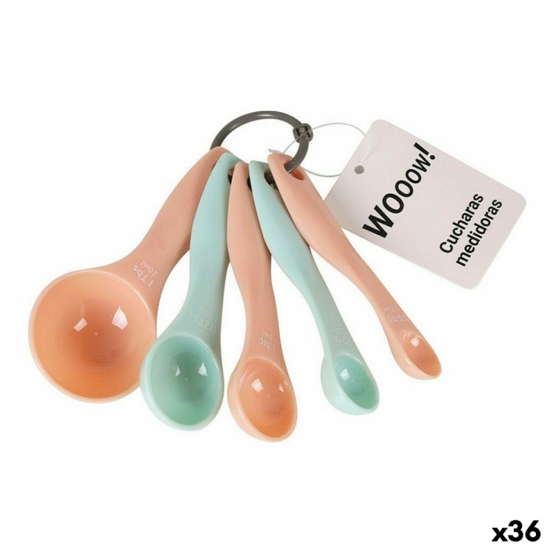 Set de Cucharas Medidoras Wooow 5 Piezas Plu00e1stico (36 Unidades)