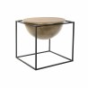 Mesa auxiliar DKD Home Decor Marrón Negro Madera Metal 64 x 64 x 62,5 cm