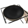 Mesa auxiliar DKD Home Decor Marrón Negro Madera Metal 64 x 64 x 62,5 cm