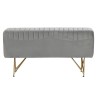 Banqueta DKD Home Decor  90 x 31 x 47 cm Gris Dorado Metal