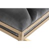 Banqueta DKD Home Decor  Dorado Gris oscuro Poliéster Metal 100 x 40 x 50 cm