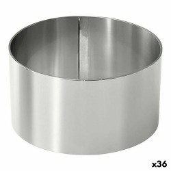 Molde para emplatar Plateado Acero Inoxidable 8 cm 0,8 mm (36 Unidades) (8 x 4,5 cm)