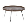 Mesa de Centro DKD Home Decor Marrón Plateado Metal Acero Madera MDF 30 x 40 cm 78 x 78 x 41,5 cm