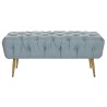 Banqueta DKD Home Decor  103 x 46 x 42 cm Azul Dorado Metal