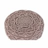 Reposapiés DKD Home Decor Natural Rosa claro Madera Boho Macramé 53 x 53 x 31 cm