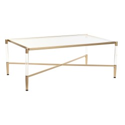 Mesa de Centro DKD Home Decor Metal Acrílico Glamour (120 x 70 x 45 cm)