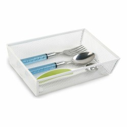 Organizador para Cubiertos Confortime Metal Blanco 21,8 x 15,24 x 5,2 cm (12 Unidades)