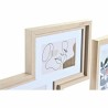 Portafotos de Pared DKD Home Decor Urban Cristal Natural Multicolor Madera MDF (40 x 1,5 x 50 cm)