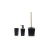 Set de Baño DKD Home Decor Negro Natural Bambú Aluminio Poliestireno 11,5 x 11,5 x 38 cm