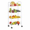 Carrito Verdulero Confortime Blanco Metal 4 Estantes 36 x 26,5 x 86 cm (5 Unidades)