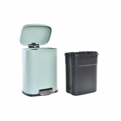 Cubo para la Basura DKD Home Decor Menta Mate 21 x 15 x 29,5 cm Metal 5 L Básico