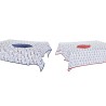 Set de mantelería DKD Home Decor Azul Blanco Rojo 150 x 150 x 0,5 cm (2 Unidades)