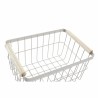 Cesta de Varilla DKD Home Decor Verde Beige Metal Pino Vintage 30,5 x 20 x 14,5 cm (2 Unidades)