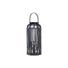 Farol DKD Home Decor Cristal Negro Bambú (24 x 24 x 51 cm)