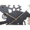 Reloj de Pared DKD Home Decor Natural Negro MDF Engranajes (70 x 4 x 45 cm)