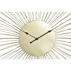 Reloj de Pared DKD Home Decor Flor Dorado Metal (57 x 4 x 57 cm)