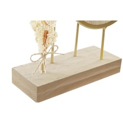 Reloj de Mesa DKD Home Decor 26 x 8 x 53 cm Espejo Natural Dorado Metal Madera MDF