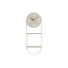 Reloj de Pared DKD Home Decor Natural Metal MDF Blanco (25,5 x 11,5 x 71 cm)