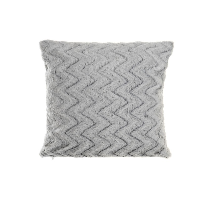 Cojín DKD Home Decor Bicolor Cuadrada Zig-zag Alpino 45 x 10 x 45 cm