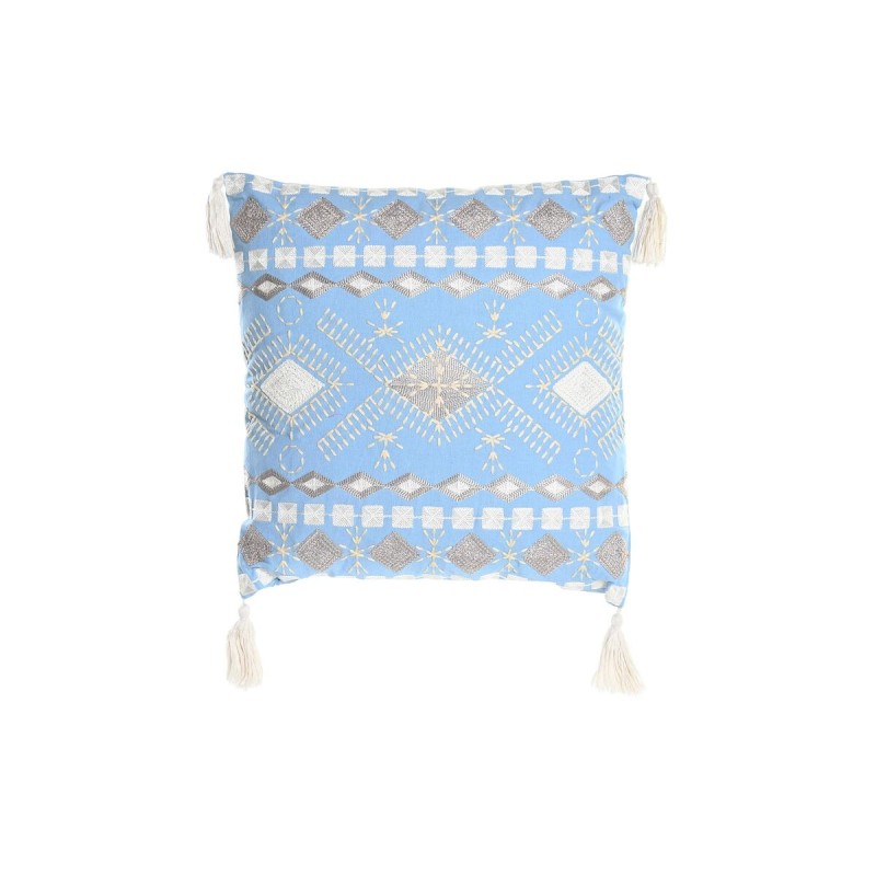 Cojín DKD Home Decor 40 x 15 x 40 cm Azul Blanco