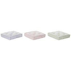 Cojín DKD Home Decor De suelo Multicolor Rectangular 60 x 60 x 13 cm (3 Unidades)