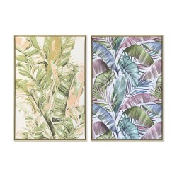 Cuadro DKD Home Decor 84 x 4,5 x 123 cm Palmeras Tropical (2 Unidades)