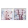 Cuadro DKD Home Decor 103 x 4,5 x 103 cm Elefante Moderno (2 Unidades)