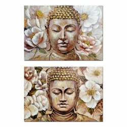 Cuadro DKD Home Decor Buda Oriental 100 x 3 x 70 cm (2 Unidades)