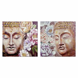 Cuadro DKD Home Decor Buda 80 x 3 x 80 cm Oriental (2 Unidades)