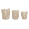 Juego de Cestas DKD Home Decor Beige Metal 42 x 42 x 51 cm 3 Piezas