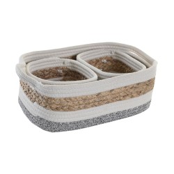 Caja Decorativa DKD Home Decor Fibra natural 33 x 23 x 13 cm