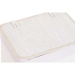 Juego de Cestos DKD Home Decor Blanco Bambú 40 x 30 x 46 cm (5 Piezas)