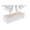 Figura Decorativa DKD Home Decor 36 x 7 x 46 cm Blanco Tropical Hoja de planta