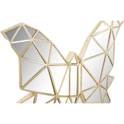 Figura Decorativa DKD Home Decor 29,5 x 4 x 28,5 cm Dorado Mariposa