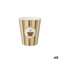 Set de Vasos Algon Cartu00f3n Cafu00e9 30 piezas 250 ml (15 Unidades)