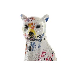 Figura Decorativa DKD Home Decor Blanco Multicolor Leopardo Moderno 16 x 8 x 25 cm