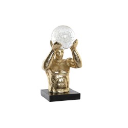 Figura Decorativa DKD Home Decor Negro Dorado Resina Hombre Moderno (17 x 16 x 31,5 cm)