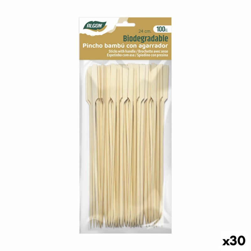 Palillos de Bambu00fa Algon 24 cm Set 100 Piezas (30 unidades)