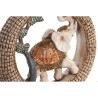 Figura Decorativa DKD Home Decor 19,5 x 6,3 x 25,5 cm Elefante Beige Azul Colonial (2 Unidades)