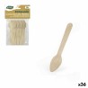 Set de Cucharas Algon Cafu00e9 Madera 24 Piezas 11 cm (36 Unidades)