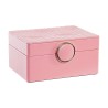 Caja-Joyero DKD Home Decor 23 x 17 x 10 cm Rosa Poliuretano Madera MDF