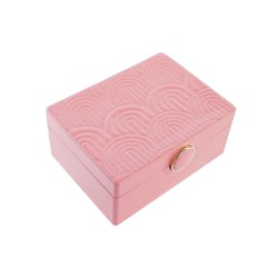 Caja-Joyero DKD Home Decor 17 x 13 x 8,5 cm Rosa Poliuretano Madera MDF