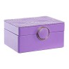 Caja-Joyero DKD Home Decor 23 x 17 x 10 cm Lila Poliuretano Madera MDF