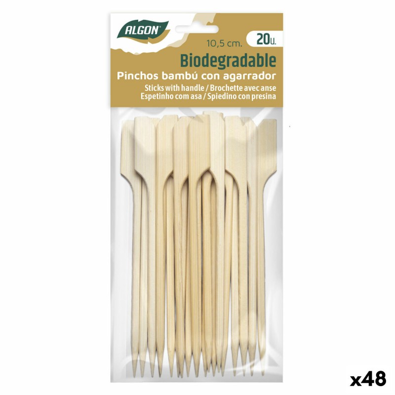 Palillos de Bambu00fa Algon 10,5 cm Set 20 Piezas (48 Unidades)