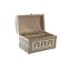 Caja-Joyero DKD Home Decor 25 x 15,5 x 18 cm Champán Beige Madera Aluminio