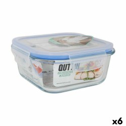 Fiambrera Cuadrada con Tapa Quttin Transparente 750 ml 16 x 16 x 7 cm (6 Unidades)